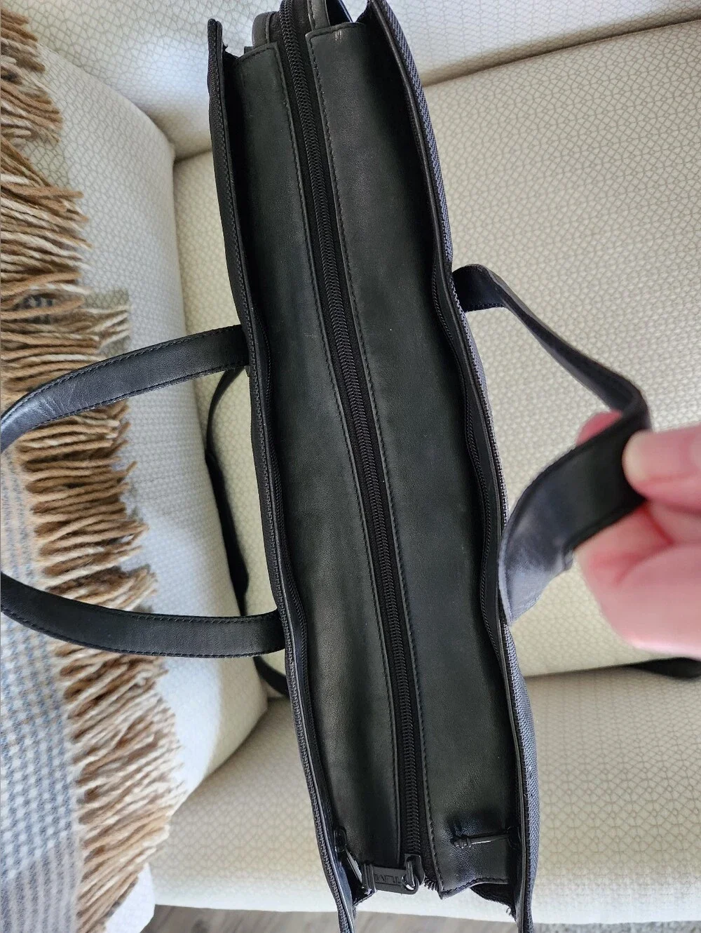Tumi 43007D3 Ballistic Nylon Laptop Black Men's Briefcase with Shoulder Strap